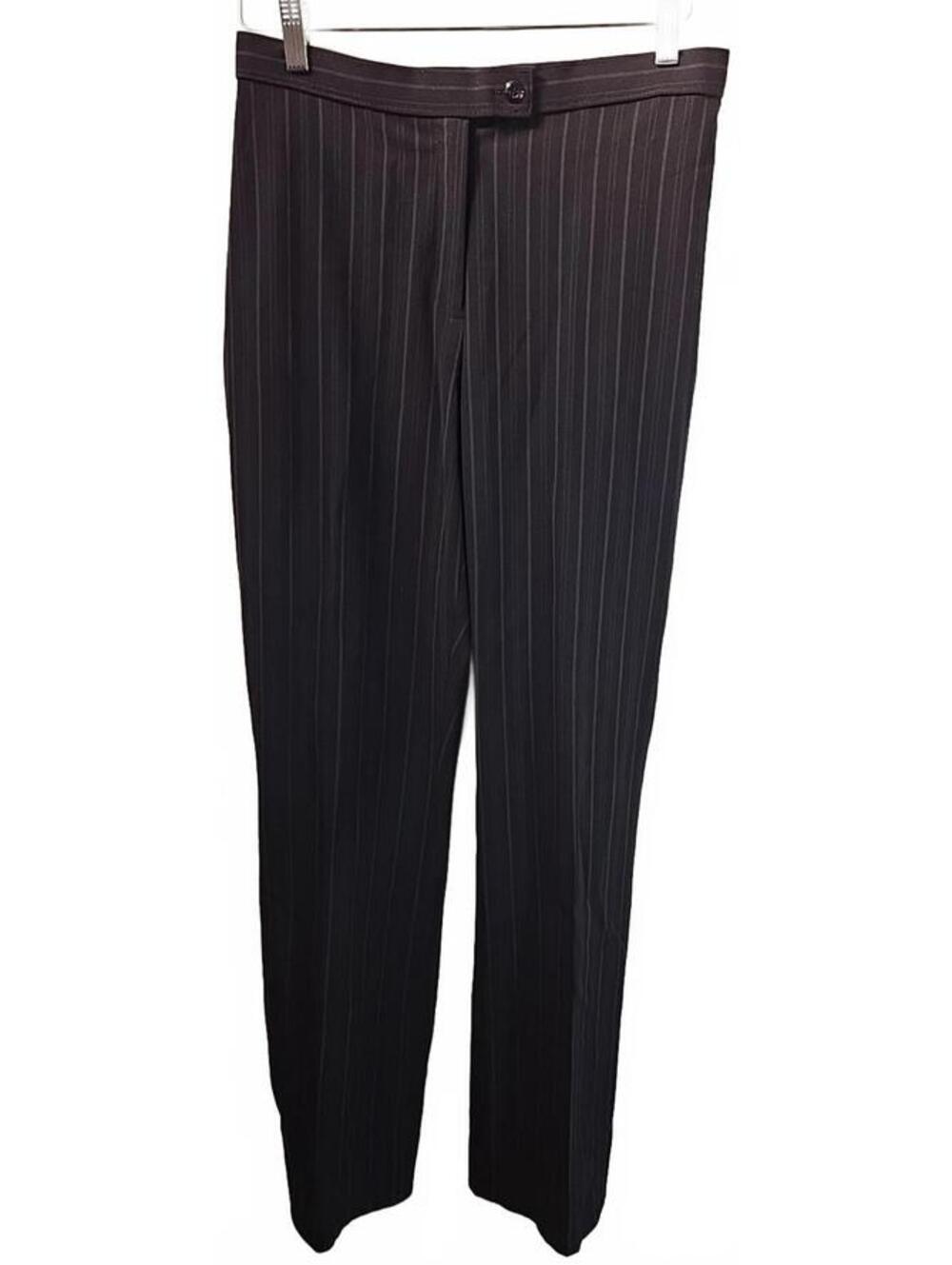 East 5th Pants Size 10 Business Casual Plum Gray Black Pin Striped